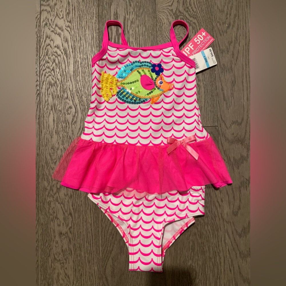 Flapadoodles girls bathing suit NWT